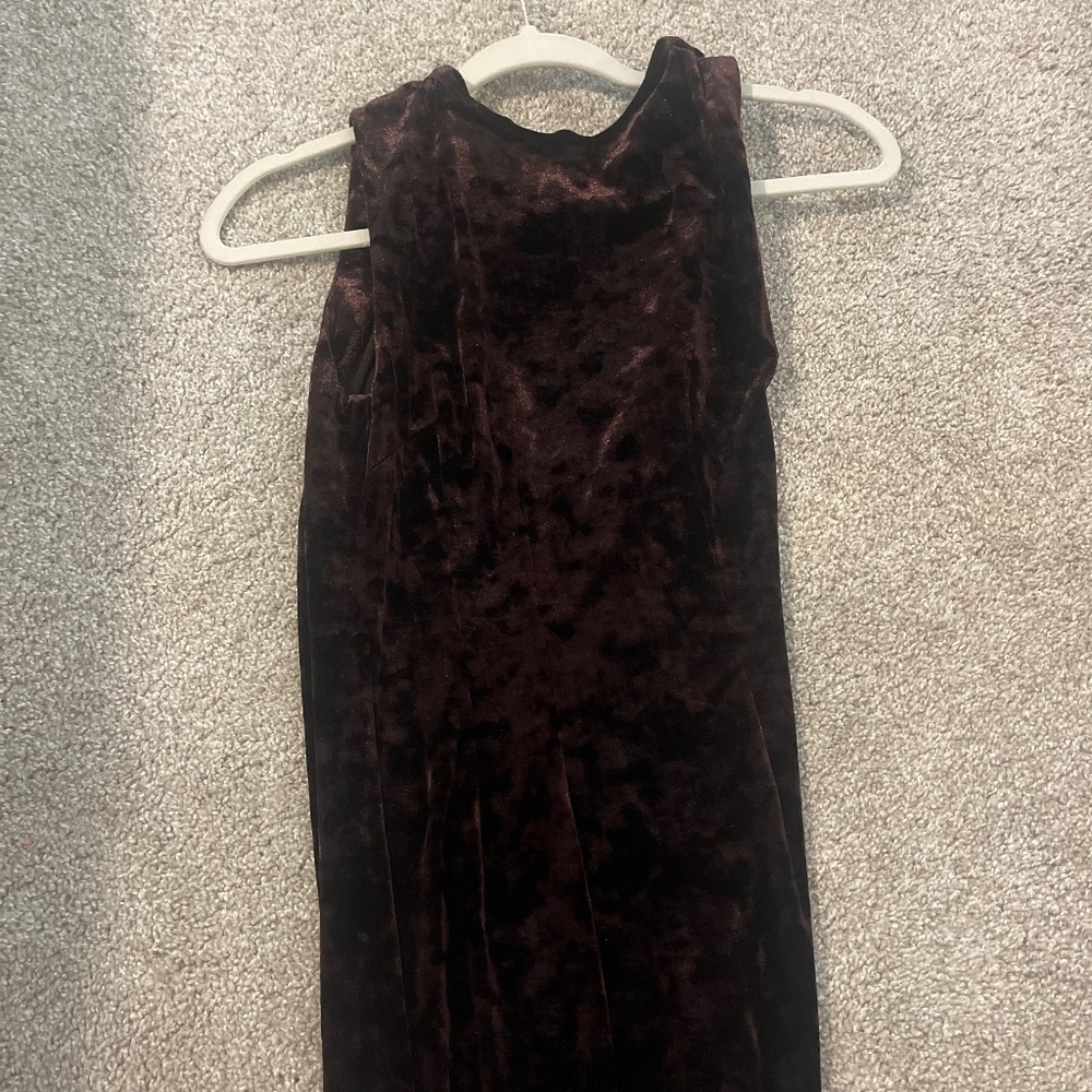 Dark purple velvet dress